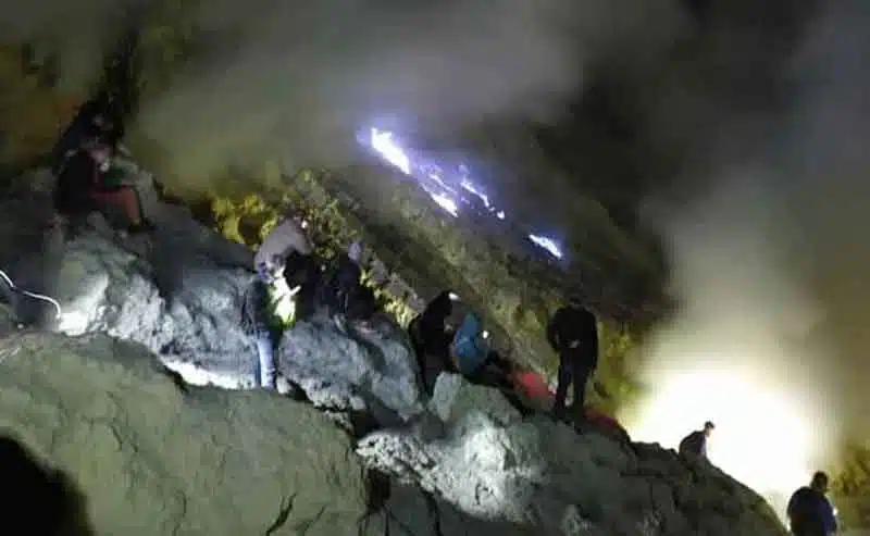 Mt Ijen blue fire trekking tour from Bali.