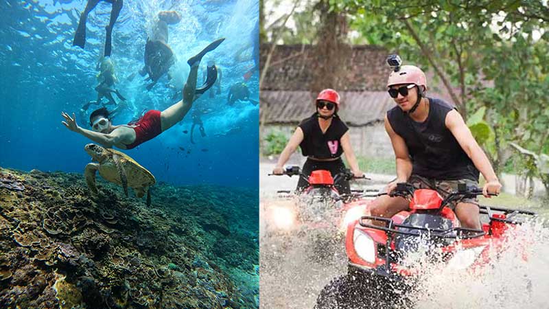 Ubud Quad Bike Adventure and Blue Lagoon Snorkeling