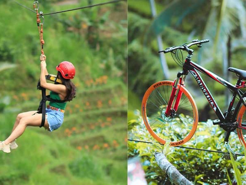 Zip-line and Sky Bike Experience in Ubud Bali