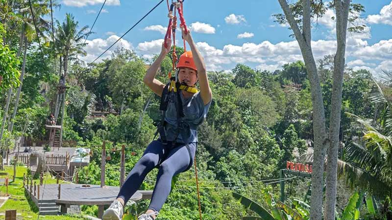 Half Day Ubud Zipline and Ayung River Rafting Bali